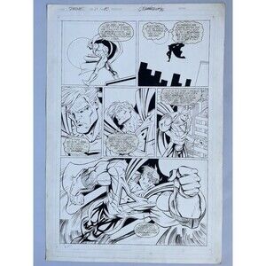 Original Comic Art by Al Rio - Prime #11 p 10, 1996 Malibu Comics IN EVERY PANEL